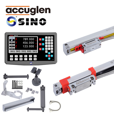 SINO SDS6-3VA Display di lettura digitale DRO a 3 assi per torni, codificatore di scala di vetro lineare, righello di griglia