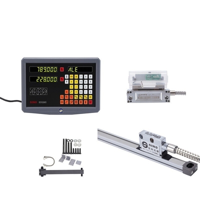 SINO SDS 2MS DRO Kits Scale lineare di vetro per la fresatura del tornio TTL 2 Asse Sistema di strumenti di prova di lettura digitale