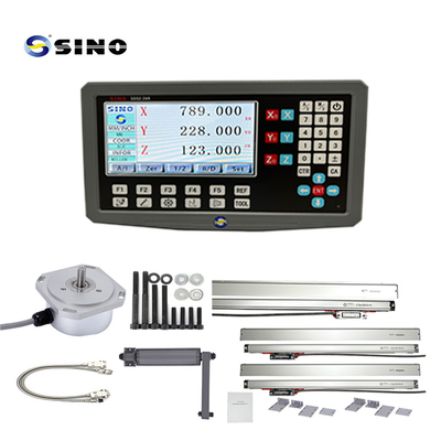 SINO SDS2-3VA 0,5um Risoluzione DRO 3 Asse Digital Readout Meter Segnale RS422 per il mulino di tornitura
