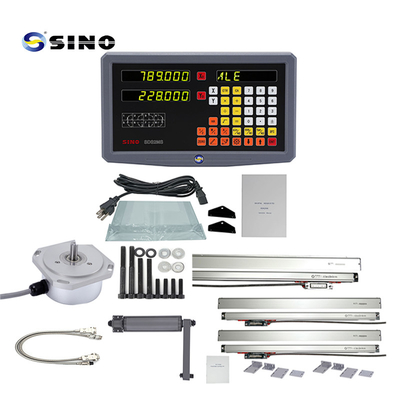 Sistema di lettura digitale del tornio SINO a 2 assi SDS2MS AC 100-240V multifunzionale con scala lineare per macchine per tornio e fresatura